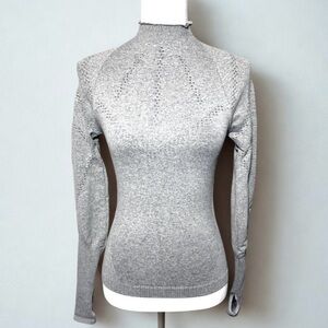 FP Movement by Free People Gray Compression Top Yoga Women Size M/L NWOT
